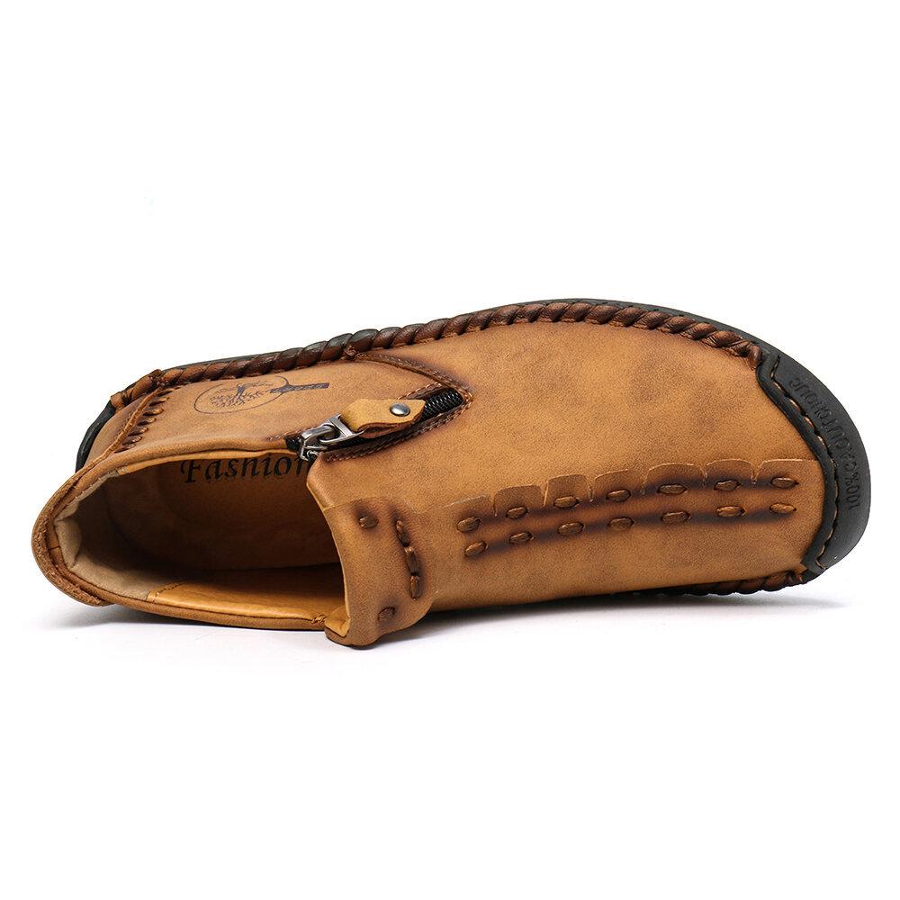 Autumn Men Boots Handmade Casual Ankle Boots For Man Winter Boot With Fur Keep Warm Shoes Male Hombres Botas Botte Hommes