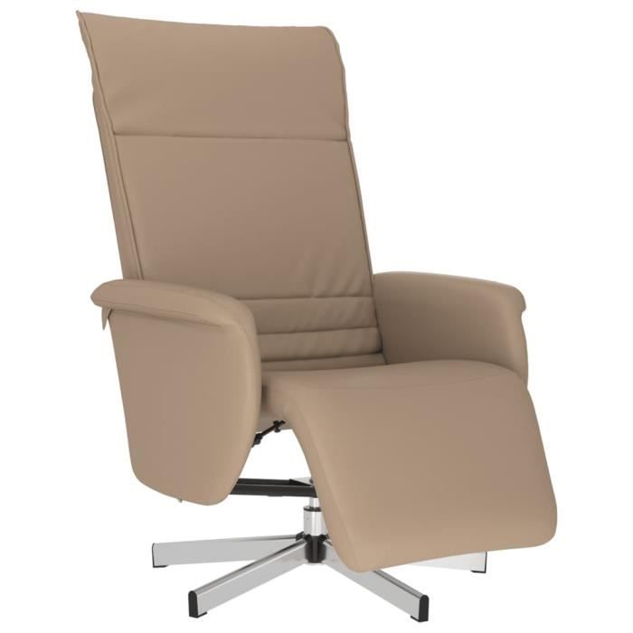 VidaXL Recliner Armchair with Footrest Cappuccino Faux Leather 356644