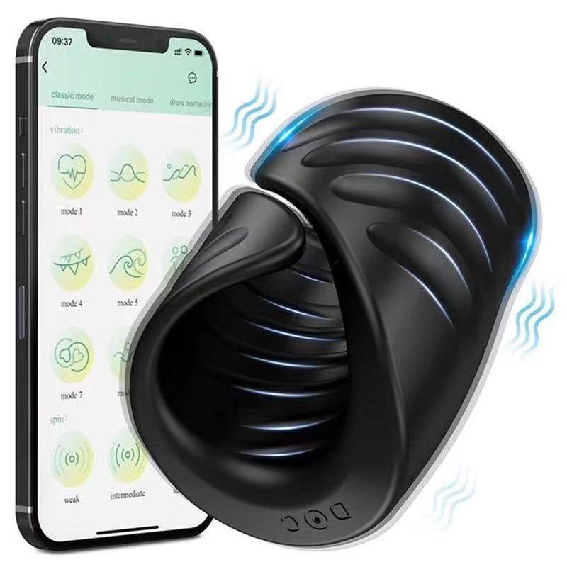 Male Masturbator Penis Training Glans  Stimulator Vibrator Control Delay Cock Ring Glans Trainer