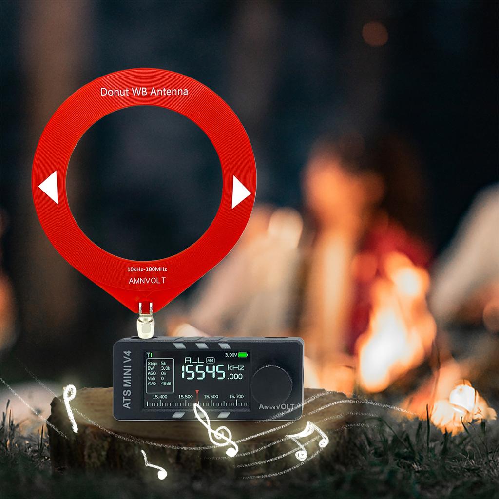 Mini SI4732 Radio AMNVOLT V4/V3S ATS ALL Band DSP Radio FM AM SSB LSB USB Receiver Built-in Hi-Z Headphone Amplifier Circuit