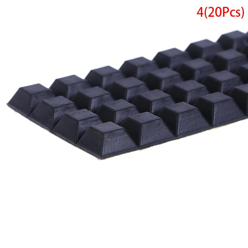 10/20/40Pcs Square Rubber Pads For Table Chair Feet Self-Adhesive Bumper Door Buffer Stopper Furniture Protective Pads