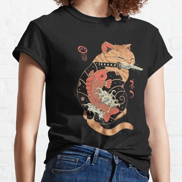 Carp Tattooed Cat Classic T-Shirt XXL