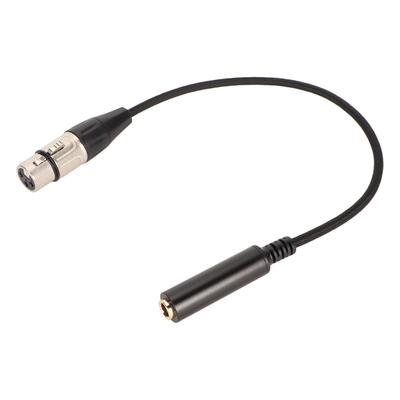Cabo Adaptador Fêmea 6,5mm 14 Polegadas para XLR Fêmea Cabo de Microfone Balanceado TS de Um Quarto de Polegada para XLR