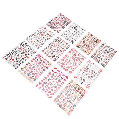12 Sheet Lips Lady Pattern Nail Art Stickers SelfAdhesive Nail Decals Decoration