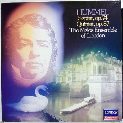Disc vinil HUMMEL, MELOS ENSEMBLE OF LONDON - Septet, Op. 74 / Quintet, Op. 87 4176351 LONDON ENTERPRI UK Clasic Folosit