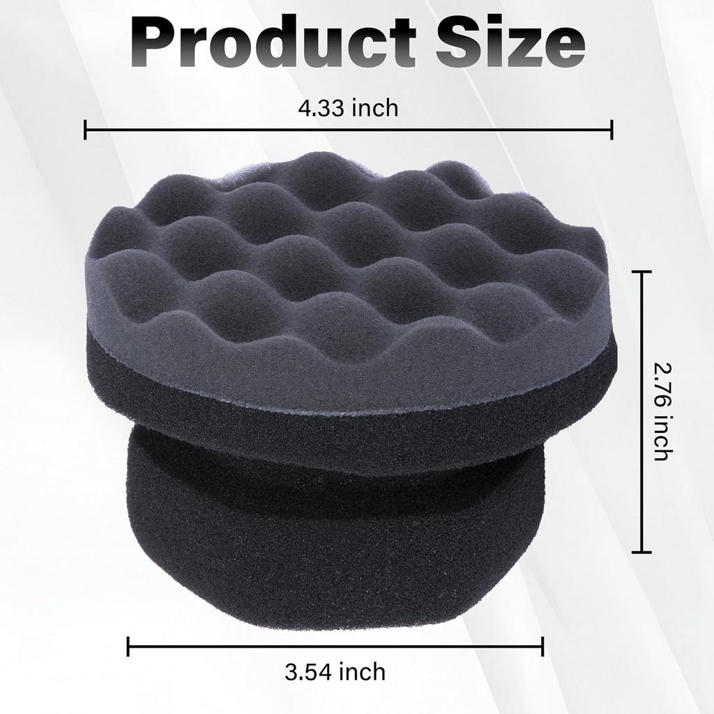2 PCS Tire Shine Applicator Pad, Hex Grip Tire Dressing Applicator, Reusable Tire Foam Sponge, Tire Shine Brush, Car Detailing Sponge For Rubber