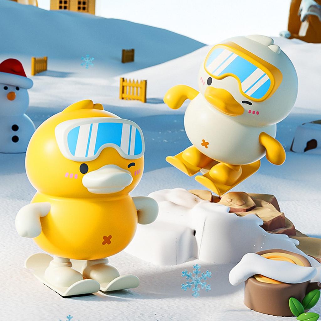 Cute Ski Jumping Small Animal Cartoon Desktop Ornaments Baby Small Gifts Children's Toys