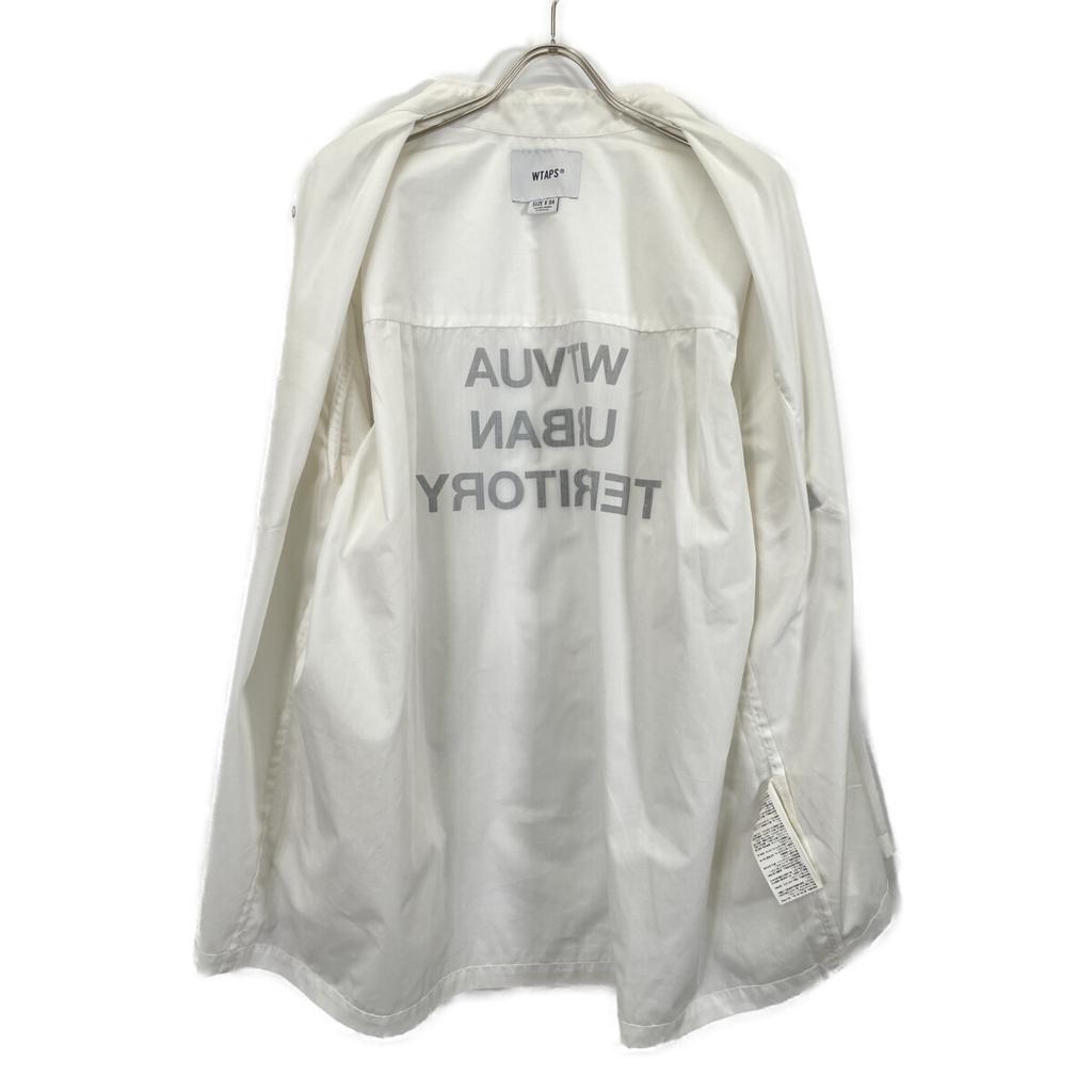 WTAPS 24AW White 242CWDT-SHM02 Repo LS CTPL Broadcloth Long Sleeve Shirt tops 04 whiteUsed