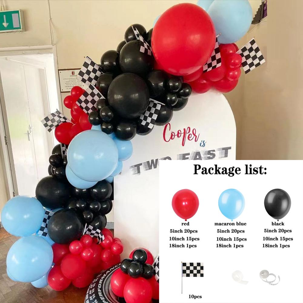 Car Race Balloons Party Supplies Race Car Theme Birthday Party Garland Arch Racing Car Boy Birthday Party Baby Shower Decoration