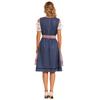 Traditional Bavarian Style Dress Oktoberfest Costume Women's Stage Performance Dress Maid Outfit with Apron and Lace Details
