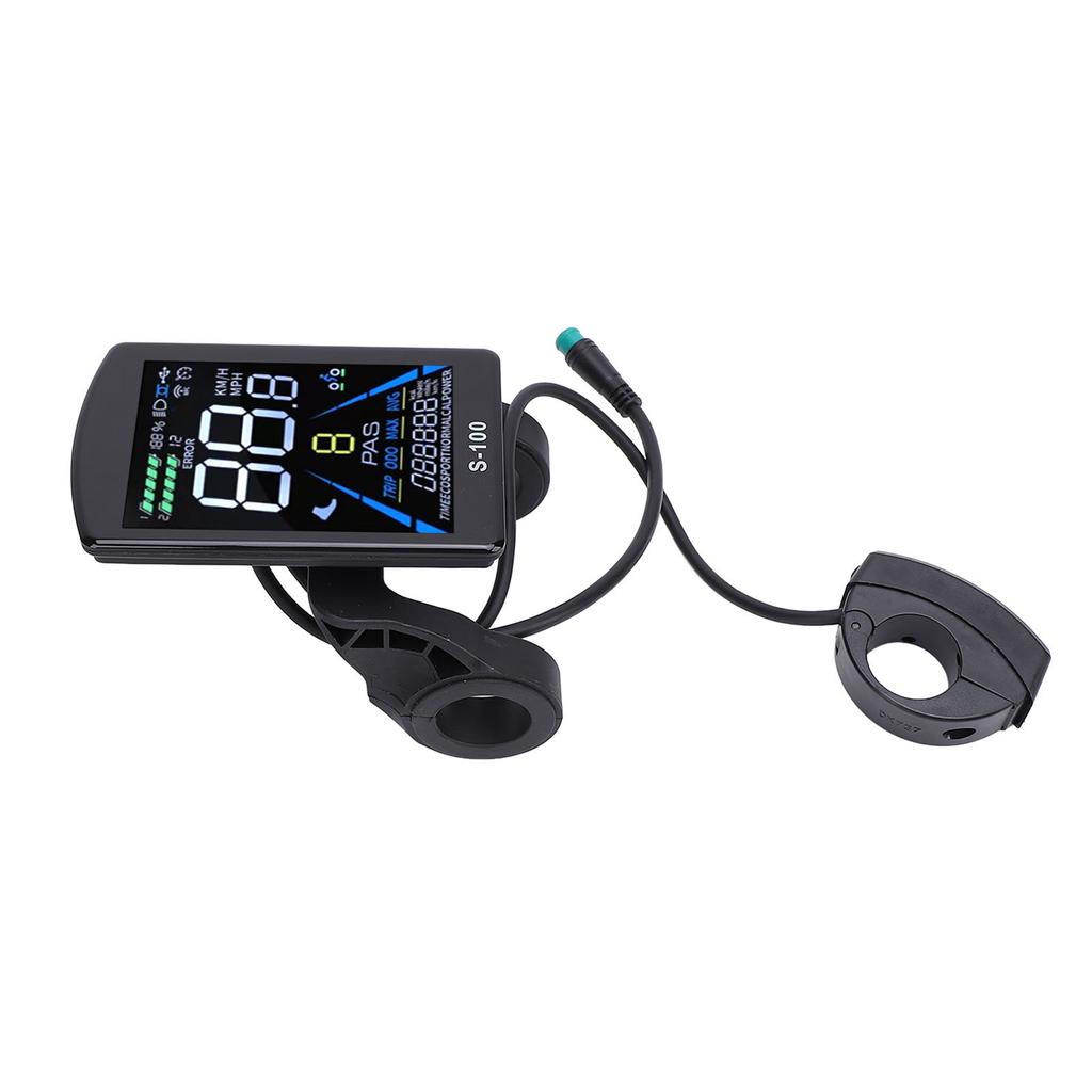 Electric Bike LCD Display 24V 36V 48V 60V 72V Universal 5 Pin Water Resistant Connector S100 Panel