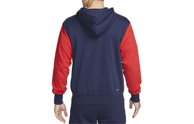 Nike Sweatshirts Men's Blue Red Hooded Moderate Regular DV4934-410