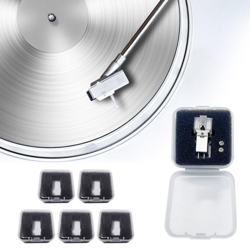 5/10 Stück Phono Shell Case Headshell Cartridge Keeper Transparent Plattenspieler Plattenspieler Stifte Halter Phonographen Lagerung