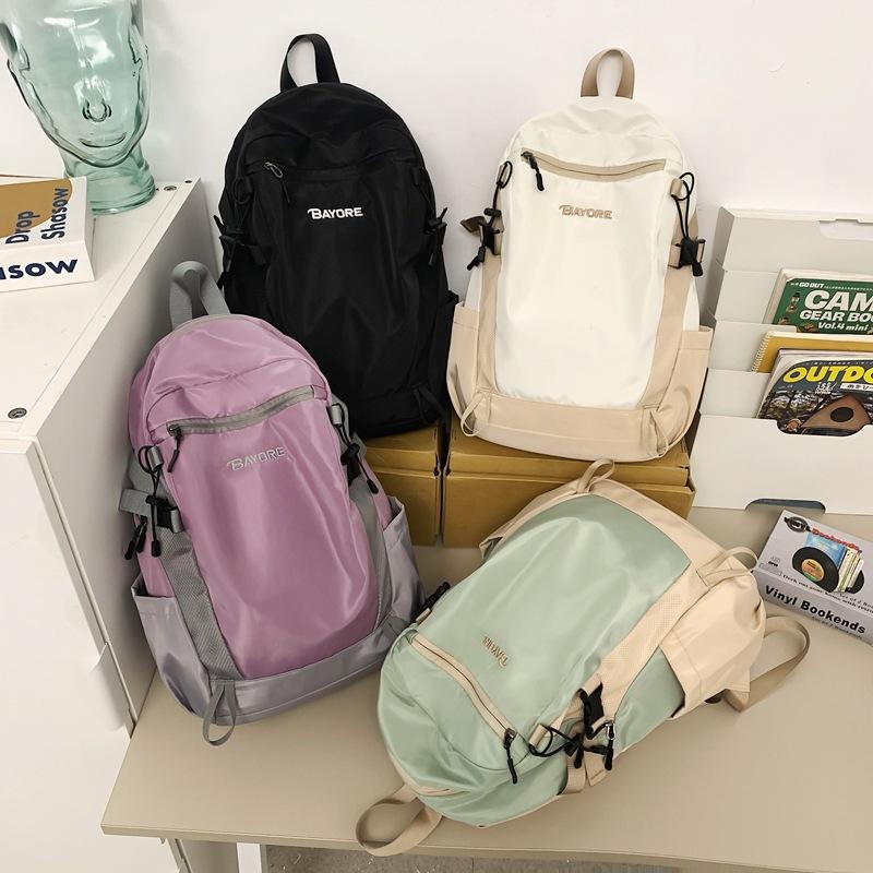 Schoolbag trendy cool backpack male college student new fashion outdoor travel backpack female mountaineering bag lightweight high school schoolbag