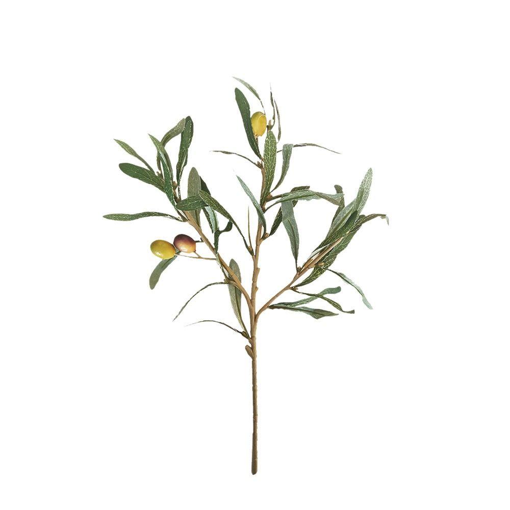 Plastic Artificial Olive Branch With Olive Fruit Fake Plant Decoration DIY Projects