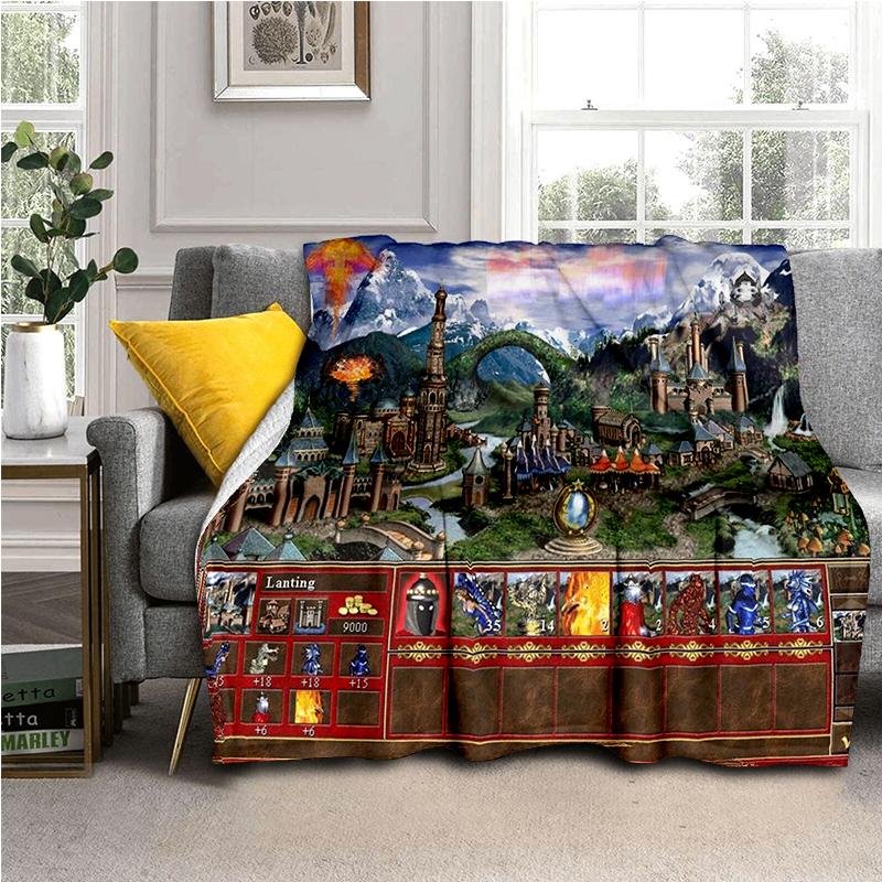 HOMM Game 9 Factions Races Stronghold Dwelling Creatures Heroes of Might and Magic Soft Blanket for Living Room Bedroom Bed Sofa