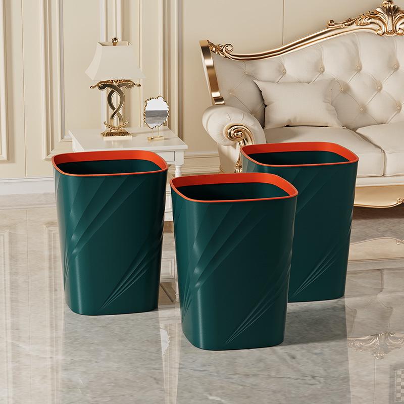 Large Capacity Lidless Trash Can for Home & Office - Suitable for Bathroom, Kitchen, Living Room