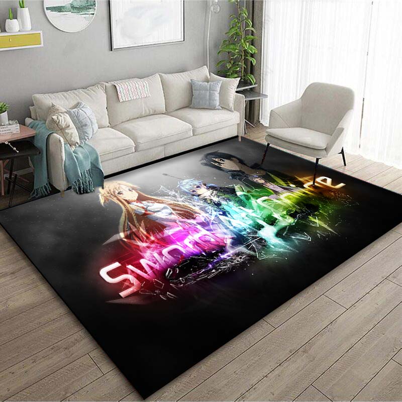 Anime S-Sword Art Online Printed Floor Mat Carpet 15 Sizes Living Room Bedroom Bedside Window Sill Bathroom Floor Mat Home Decor