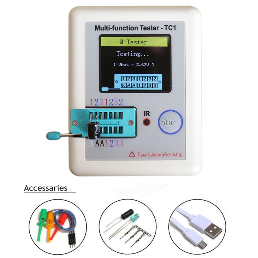 Capacitor Tester Colorful Display Tester Electric Pocketable For Diode Triode