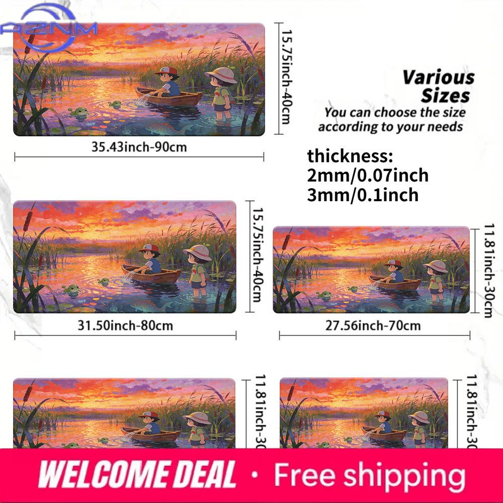 Pokemon Sunset Lake Adventure Playmat NonSlip TCG Card Mat 30x80x0.2cm