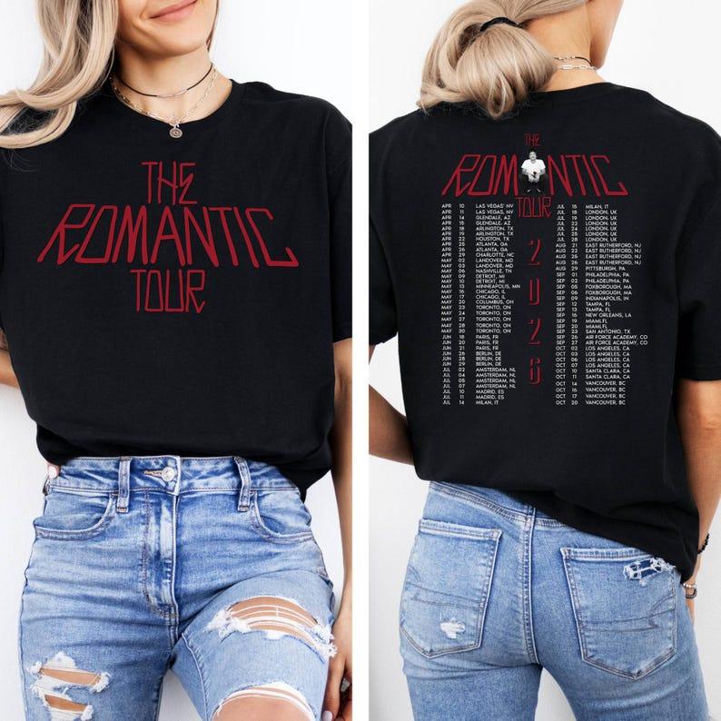 2026 Summer Hot Sale Romantic Tour T-shirt Men Women Harajuku T-shirts Vintage Loose Casual T-shirt Breathable Streetwear Short Sleeve Casual Tees