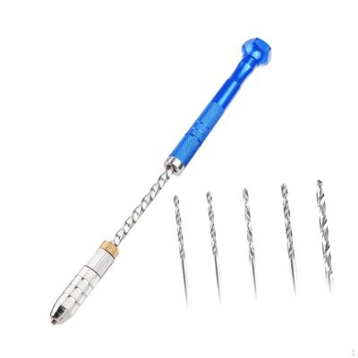 Pin Vise Broca de mão Manual, Conjunto de brocas de mão Ferramenta portátil Micro Twist Mini para contas