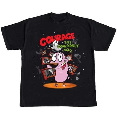Courage The Cowardly Dog Black Gift Halloween Shirts For Adult S-5XL CM306 Unisex T-Shirt