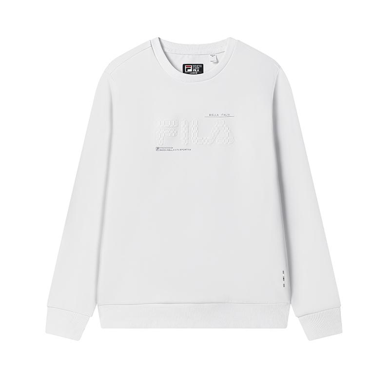 

Fila Классический Универсальный Минималистичный Мягкий Удобный Трикотажный Свитшот с Длинным Рукавом и Принтом Мужской свитшот Белый F11M533201FWT M