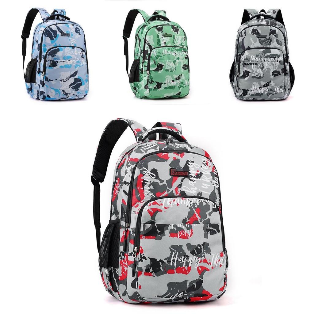 Oxford Block Fashion Backpack With Durable Straps For Wear Daily