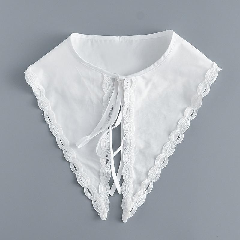 Koreansk Stor Revers Avtakbar Krage for Kvinner Genser Topp Falsk Krage Sjal Skuldersjal Dekor Falske Krager Slips