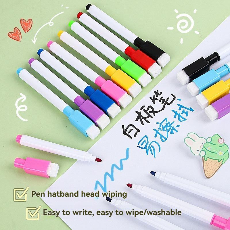 1-100Pcs Magnetic Erasable Whiteboard Pen Stationery Office Teaching Supplies for Blackboard Student Dry Erase Markers