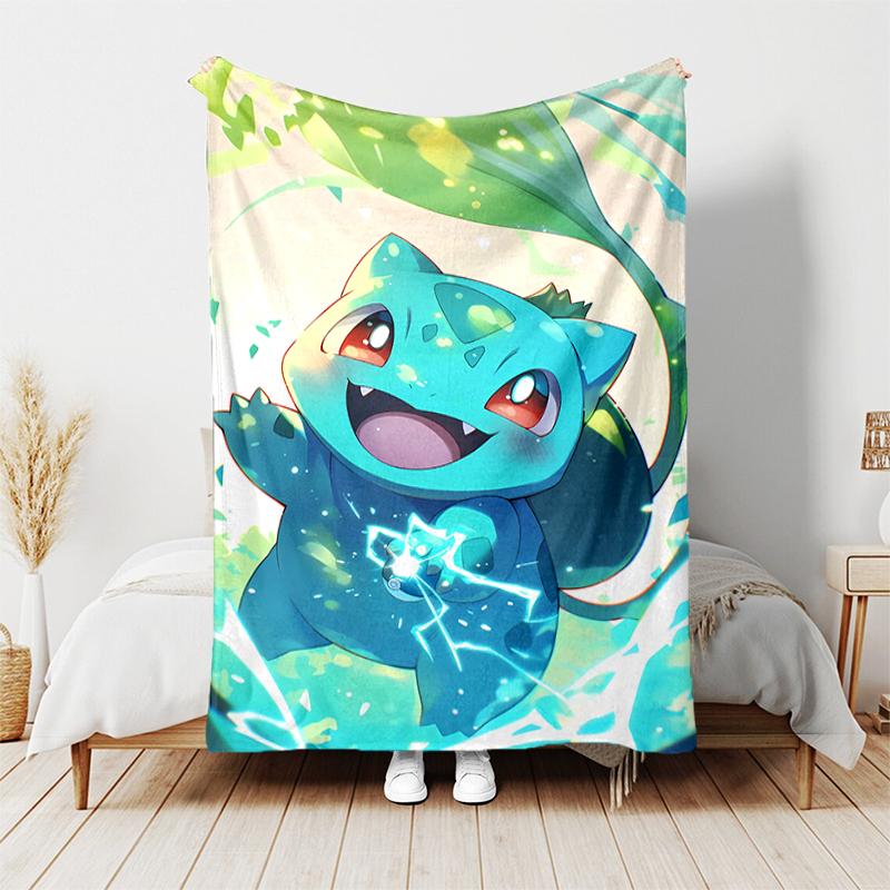 1pc Blanket Pokémon1 Print Design, Lightweight Blanket for Sofa, Bed- Soft &Warm, Gift for All Seasons Like Christmas, Halloween