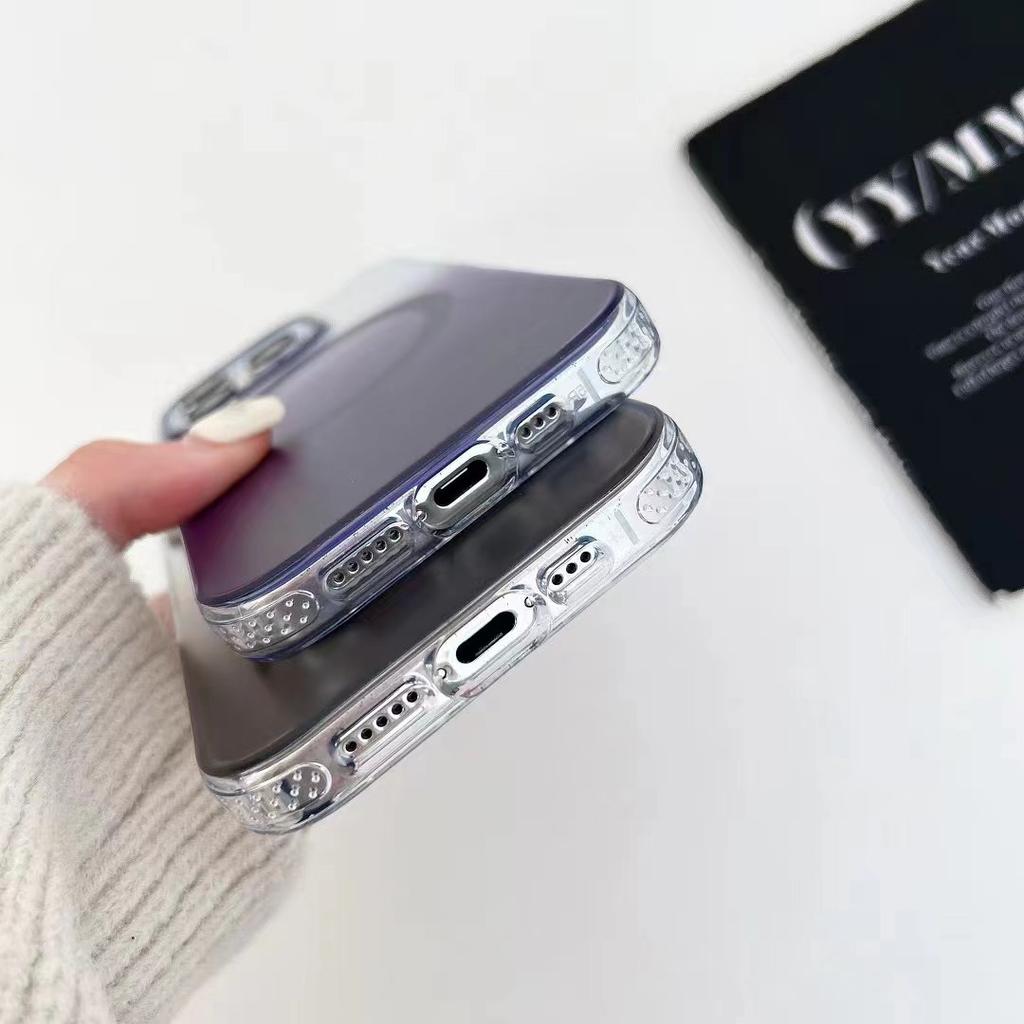 Apple 16pro Handyhülle Magsafe Magnetisches Laden Farbverlauf Blaues Licht 15 Geeignet für IPhone 14 Fallschutzhülle