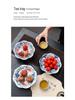 Elegante Retro Keramik Kuchen- und Obstschale auf hohem Fuß