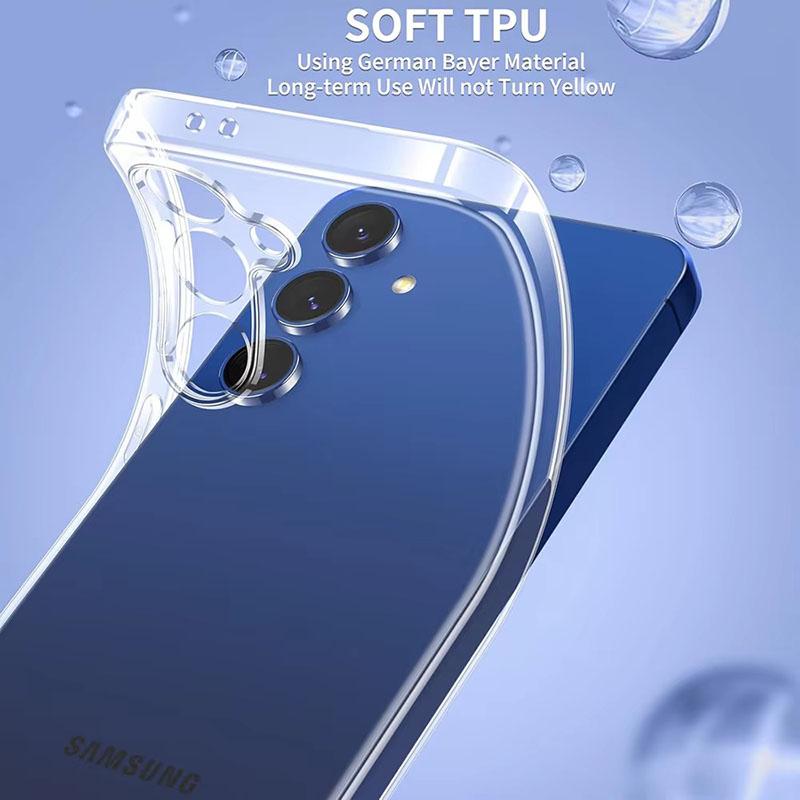 Shockproof Clear Silicone Soft Case For Samsung S25 S24 S23 S22 S21 Ultra Plus Note20 Galaxy Phone Cases Cover