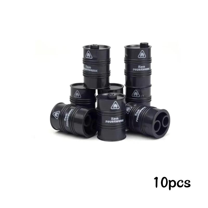 MOC Military Weapon Oil Bottle Building Blocks Oil Tank Gasoline Drum Model Gas Station Accessories Educational Creative Toy Kid