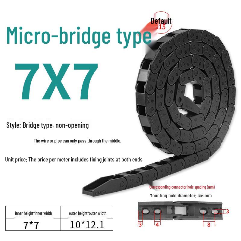Silent Dustproof Nylon Cable Raceway Bridge for 3D Printing