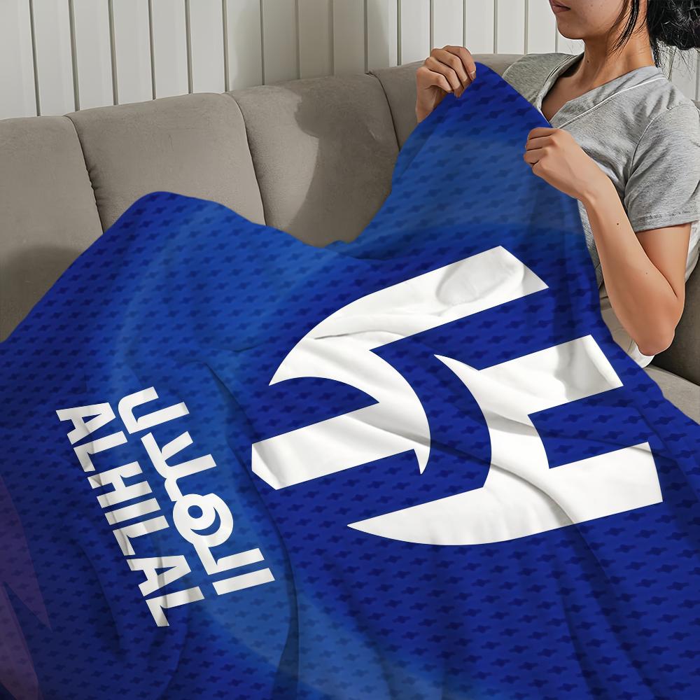 Hot Al H-Hilal S-SFC Football Blanket Soft Comfortable Nap Plush Suitable For Iiving Room Office Bedroom Birthday Home Kid Gift