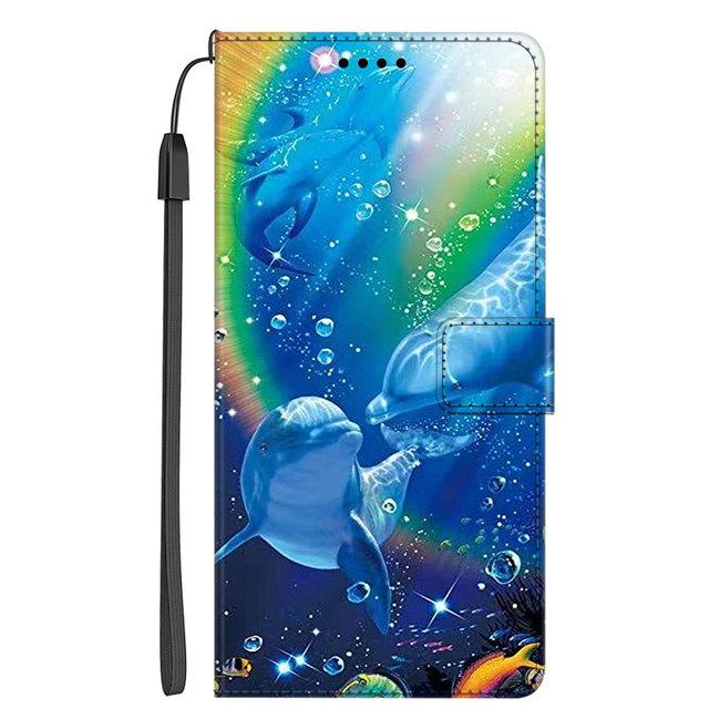 Cartoon-Lederhülle für Xiaomi Redmi Note 11 11S 12 Pro 5G Hülle Flip-Brieftasche für Xiaomi Civi 2 / Poco M5 Note12 Buch-Ständer