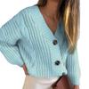 Cardigan Women Sweater Button V Neck Loose Autumn Winters Twist Button Cord Cardigan Sweaters Women Fashion