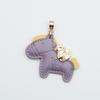 Instant Wealth Leather Keychain with Cartoon Pony Pendant for Couples – Trendy Bag and Car Accessory