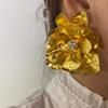 Orecchini Pendenti Vintage Iperbole Irregolari in Metallo con Fiori Grandi per Donna Stile Europeo e Americano Gioielli di Moda Accessori Quotidiani