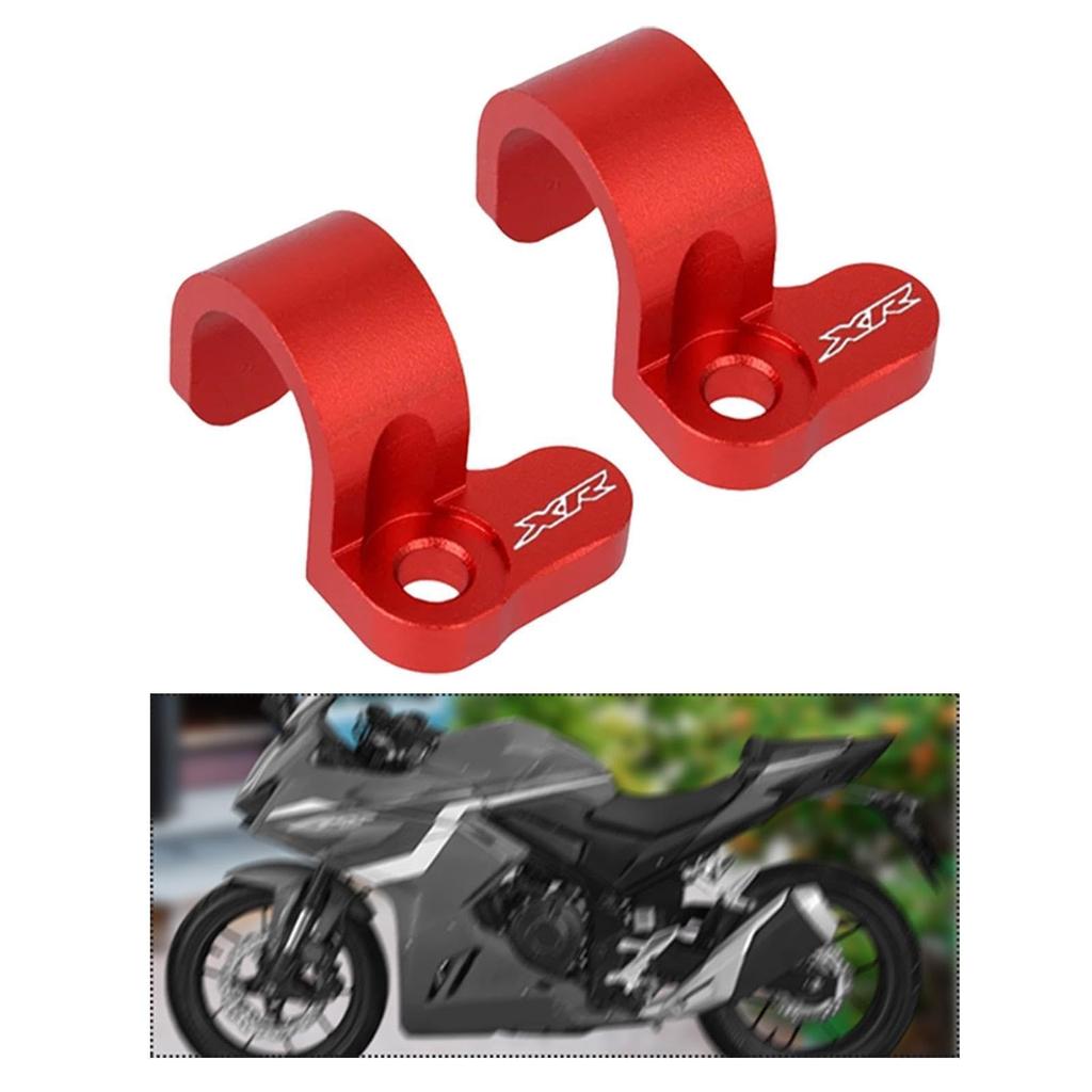 CNC Aluminum Alloy Wire Clip Aluminum Alloy Cable Clamp for Honda CRF250/300L/M/RALLY (Red)