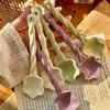 Ceramic Star Shaped Spoon Twisted Spoon Cute Long Handled Cream Design Coffee Stirring Spoon