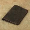 Ethnic Style Crazy Horse Leather Passport Holder Wallet