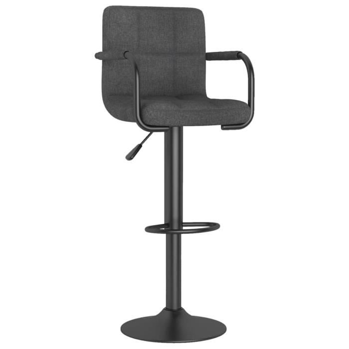VidaXL Bar Stool Dark Grey Fabric