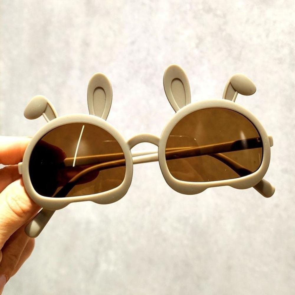 Protect Children's Eyes Sunglasses Fashion Oval Rabbit Ears Kids Sun Glasses Boys Girls Goggles Cute Shades UV400 Travel Glasses