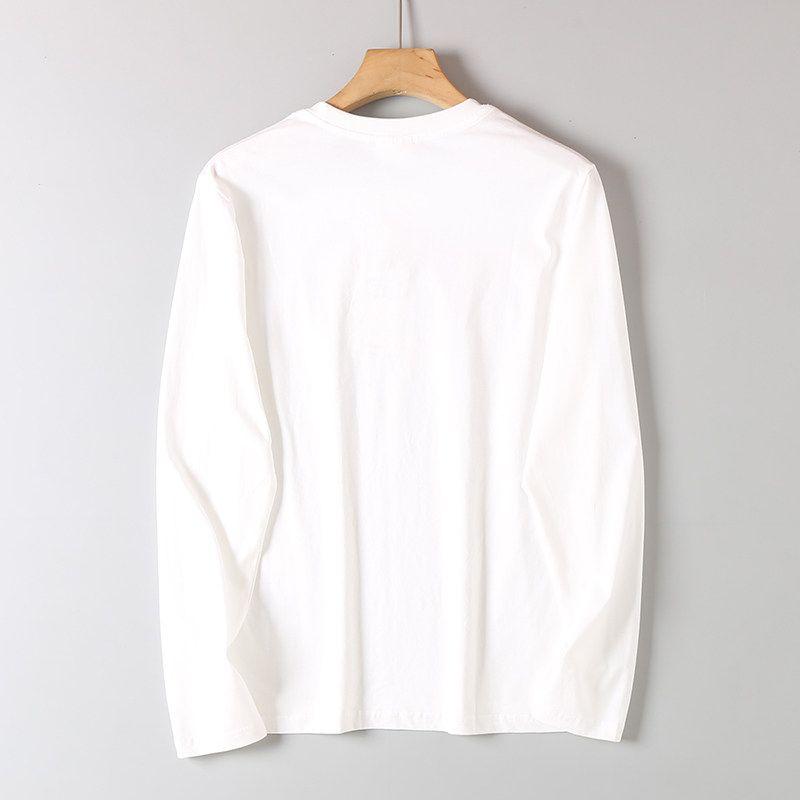 Original Export Surplus Spring and Autumn Men's Round Neck Long Sleeve Indian Print Casual Versatile Base Shirt Top