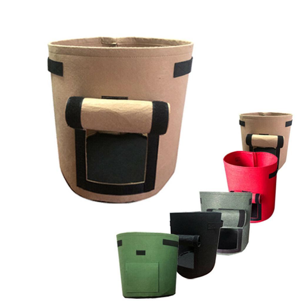 7Gallons Nonwoven Potato Growing Bags Fabric Vegetables Planter Gardening Bags