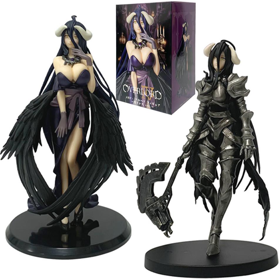 2pcs Anime Overlord Figure Albedo Party Dress Series Action Figure Figurine PVC Desktop Decoration Collection Model Toy Gift